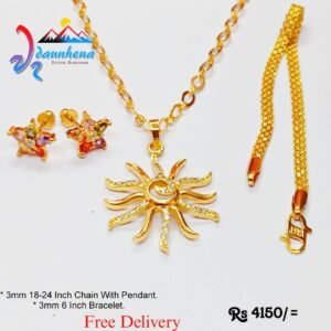 Gold Pleted Jewellery.  Chain/Rings/Bracelet/Pendent/Earrings/ ඉන්දියාණු ස්වර්ණාභරණ.