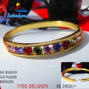•	High Quality Gold Pleted Lock Bangles For Ladies,