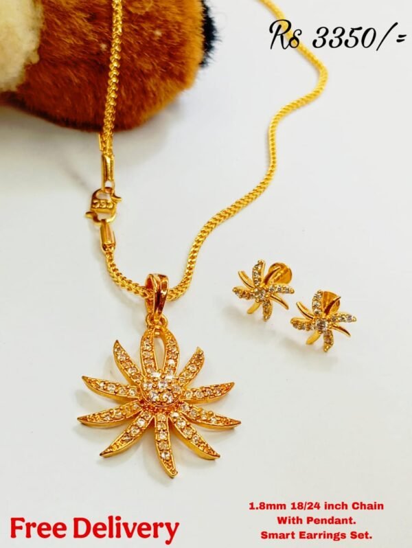 Gold Pleted Jewellery.  Chain/Rings/Bracelet/Pendent/Earrings/ ඉන්දියාණු ස්වර්ණාභරණ.
