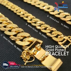 •	High Quality Gold Pleted Bracelet.
