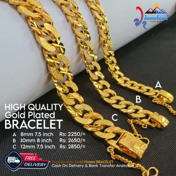 •	High Quality Gold Pleted Bracelet. - Image 3