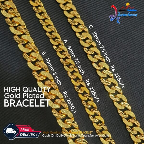 •	High Quality Gold Pleted Bracelet. - Image 2
