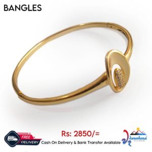 •	High Quality Gold Pleted Lock Bangles For Ladies,