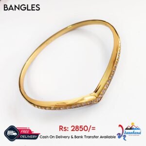 •	High Quality Gold Pleted Lock Bangles For Ladies,