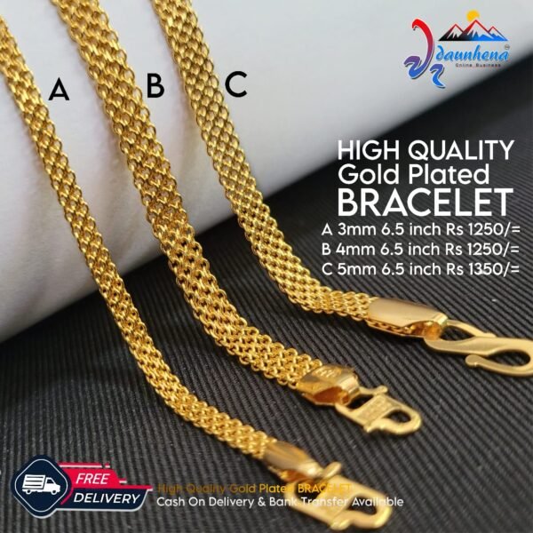 •	High Quality Gold Pleted Bracelet.